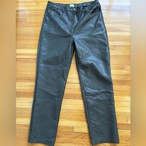 Aritzia Wilfred Melina Vegan Leather Gray Sz 16 *30” inseam Excellent Condition